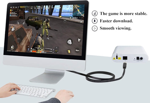 RJ45 Network Cable, Black Cat6 Male Flat Ethernet Patch Cable High Speed Flat Gaming Network Cable with Clips,Used for RJ45 Snagless Connector Com...