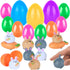 Ganowo 12PCS Prefilled Easter Eggs with Pull-Back Rabbit Carrot Easter Surprise Eggs Car Toys for Easter Party Favor...
