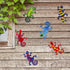 Juegoal 6 Pack Metal Gecko Wall Art Decor Inspirational Sculpture Hang Indoor Outdoor for Home Bedroom Living Room Office Garden, 9 Inches...