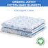 Delta Children 100% Organic Jersey Cotton Baby Receiving Blankets for Girls and Boys – 30x40 Inches - GOTS Certified (Pack of 2), Blue Botanicals...