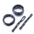 VIKI LYNN 2 Sets of Hematite Metal Megnetic Therapy Bracelets+2 Pcs of Magnetic Anklets...