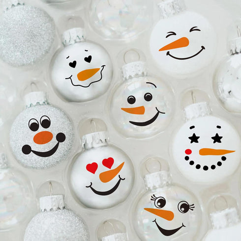 Snowman Faces Stencil,5” Christmas Stencils Reusable Holiday Drawing Stencils for Painting on Wood Block Wall Paper Fabric...