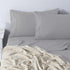 CozyLux King Pillowcase Set of 2 Luxury 1800 Series Double Brushed Microfiber Bed Pillow Cases Embroidered 2 Pack 20x40 inches, Light Grey/Gray Pi...