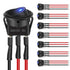 Nilight 8PCS 12V 20A Round Blue Toggle LED Rocker Switch On-Off Control SPST 3Pins for 12V Car Truck Boat Marine Off-Road Vehicle with 24PCS Wires...