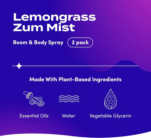 Indigo Wild Zum Mist Room and Body Spray - Lemongrass - 4 fl oz (2 Pack)...