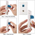 4 Pack Ethernet Coax Wall Plates, Cat6 Coax Wall Plate with Ethernet Port and Gold-Plated TV Coax Cable F-Type Port (Blue)...