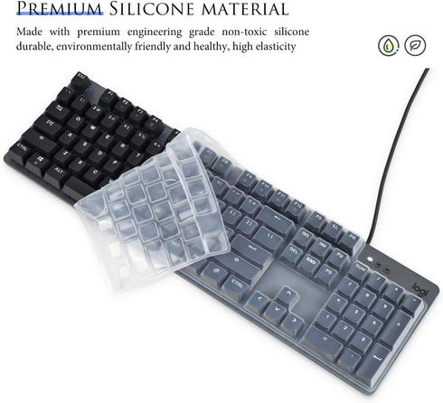 Keyboard Cover Skin for Logitech K845 Mechanical Illuminated Keyboard, Logitech K845 Keyboard Protector Accessories,Ultra Thin Desktop PC Silicone...