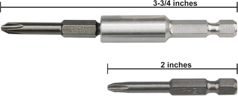K456 Impact Phillips/Slotted Power Bit Set with Magnetic Bit Holder, 1/4-Inch Hex Shank, 12-Piece...