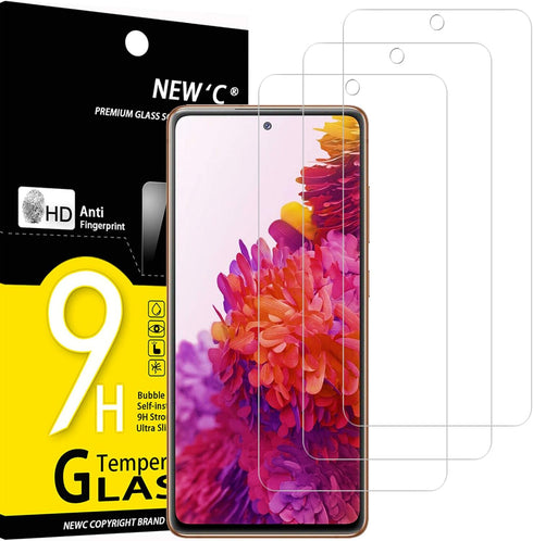 NEW'C 3 Pack Designed for Samsung Galaxy S20 FE / S20 FE 5G Screen Protector Tempered Glass, Case Friendly Anti Scratch Bubble Free Ultra Resistan...