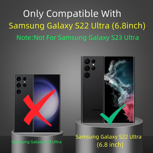 for Samsung Galaxy S22 Ultra Case Compatible with MagSafe Galaxy S22 Ultra Case Magnetic,with Screen Protector,with Magnetic Stand&Camera Cover Pr...