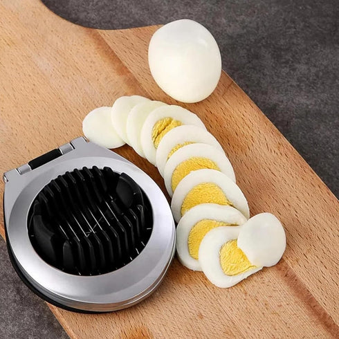 Egg Slicer, BIBURY Egg Slicer for Hard Boiled Eggs, Heavy Duty Egg Cutter for Egg Strawberry Mushroom Soft Fruit, Stainless Steel Wire with 3 Slic...