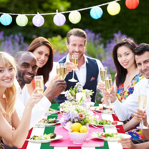 3 Pieces Italian Flag Rectangular Tablecloth Decorations Plastic Red White and Green Italian Flag Design Table Cover for Party Family Gathering Ki...