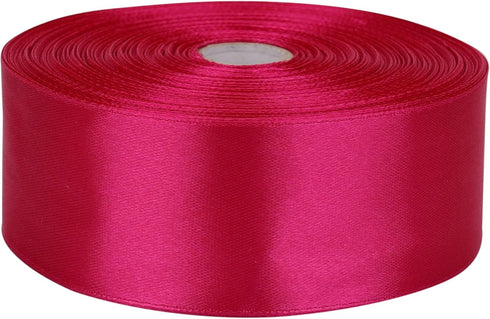 Satin Ribbon 50 Yards Solid Fabric Ribbons Roll for Wedding Invitations, Bridal Bouquets, Sewing, Party Decorations, Gift Wrapping and More (Rose ...