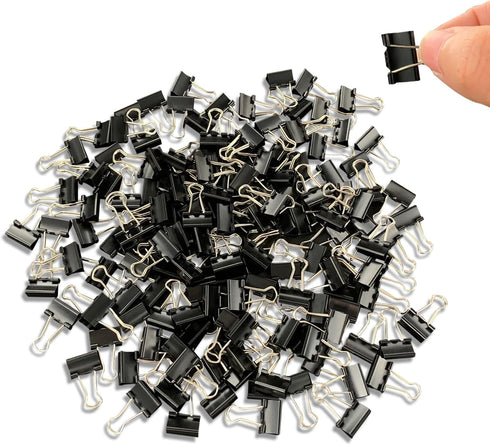 240Pcs Mini Binder Clips, 5/8 inch(15mm), Paper Clamps Small Size for Office Supplies, Black...