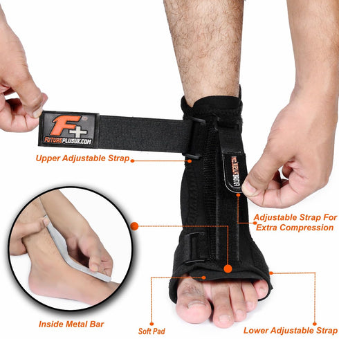 Ankle Support Brace Night for Men & Women, Sports Injury Recovery Ankle Sprain Compression, Arthritis, Achilles,Tendon, Foot Pain Relief, for Socc...