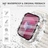 Surace 2 in 1 Waterproof Bling Case Compatible for Apple Watch Series 9 8 7 45mm, Over 100 Crystal Diamonds with Screen Protector, Front & Back Fu...