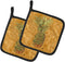 Caroline's Treasures 8654PTHD Pineapple Pair of Pot Holders Kitchen Heat Resistant Pot Holders Sets Oven Hot Pads for Cooking Baking BBQ, 7 1/2 x ...