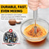 OOKUU Stainless Steel Egg Whisk, Whizzy Whisk, Semi Automatic Whisk Blender for Home - Versatile Tool for Egg Beater, Hand Push Whisk Blender, for...