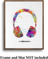 Dignovel Studios 8X10 Unframed Headset with Sound Wave Headphone Game Room Watercolor Print Archival Fine Art Print Nursery Wall Art Home Wall Dec...
