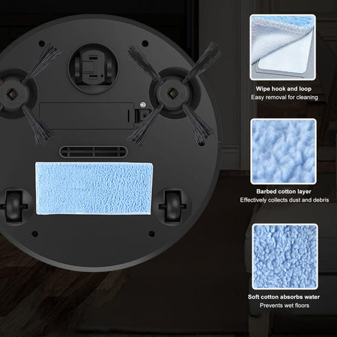 Marhynchus 3 in 1 Sweeping Robot Mop Floor Sweep Floor Dust Absorption USB Charging Household Smart Sweeper Robot Sweeping Robot mop 3 in one Vacu...