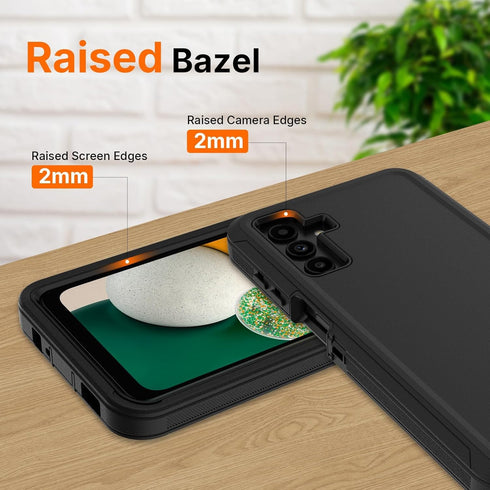 for Galaxy A13-5G Phone Case, (NOT FIT 4G) Samsung A13 Case with Glass Screen Protector, Full-Body Strong Protection Shockproof Heavy Duty Android...