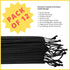 DR Black Cotton Drawstring Bags with Double String, For Pantry Gifts Kitchen Wardrobe (6 x 8 inch - 12 pack)...