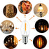 25 Pack LED C7 Light Bulbs - Clear Glass LED E12 LED Night Light Bulbs, 0.6W Equivalent to 7W, for Candles Chandeliers Replacement Bulbs & Christm...