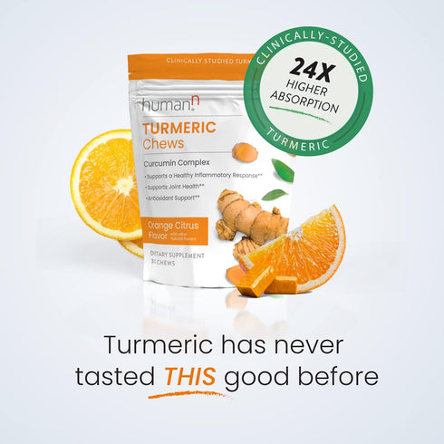 humanN Turmeric Curcumin Chews Supplement – High Absorption Turmeric - Orange Citrus Flavor – from The Makers of SuperBeets, Joint Health, 30 Coun...