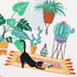 Santune 4pcs Embroidery Kit with Cat and Plant Patterns, Instructions for Beginners Cross Stitch Kits for Adults,2 Embroidery Hoops,Color Threads ...