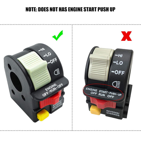 Handlebar Light Switch Fits for Polaris Sportsman 2001 2002 2003 2004 2005 Replaces 4010591 4010560 4010422 4011835 Hi Lo Off for ATV Motorcycle S...