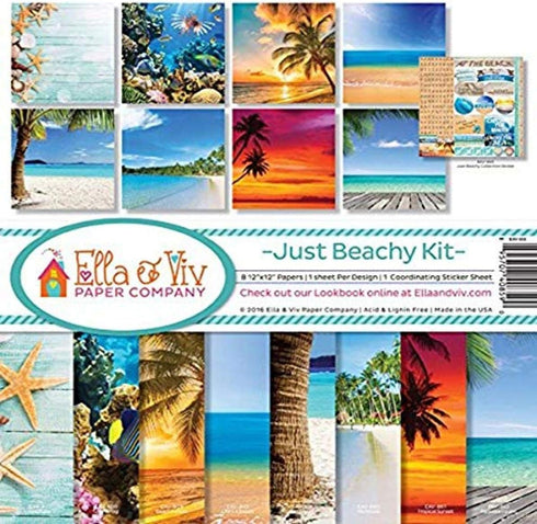 Ella & Viv by Reminisce EAV-859 Ella & Viv Just Beachy Scrapbook Collection Kit...
