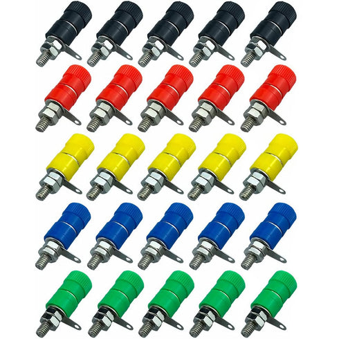 20 PCS Binding Posts Terminal, Socket Binding Post Female Socket Jack for 4mm Banana Plug Connector, Binding Post for Electronic Test Equipment(5 ...