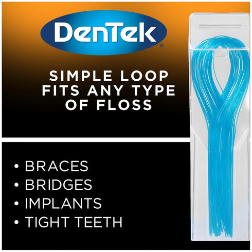 DenTek Floss Threaders | For Braces, Bridges, and Implants | 50 Count (Pack of 6)...