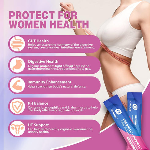 Women's Probiotic,120-Billion-CFUs, 18 Strains, with 3 Prebiotics and Cranberry Extract, Help for Immune Booster, Digestive Health, Gut Health and...