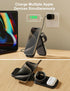 3 in 1 Magnetic Wireless Charging Station for Apple Device, Fast Mag-Safe Charger Stand, Travel Charging Pad for iPhone 15/14/13/12, iWatch Series...