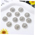 EXCEART 12 Pcs Rhinestone Buckle Sew-on Clothing Buttons Rhinestone Button Embellishment Bulk Buttons Bridal Rhinestone Applique Silver Rhinestone...