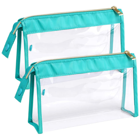 PACKISM Clear Makeup Bags, Perfect Size TSA Approved Toiletry Bag for Travel, Durable Clear Pouches with Zipper for Home Storage Organizing, Bathr...