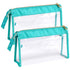PACKISM Clear Makeup Bags, Perfect Size TSA Approved Toiletry Bag for Travel, Durable Clear Pouches with Zipper for Home Storage Organizing, Bathr...