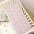 Fitted Crib Sheets Pink Cute Swan Animals Stretchy Portable Playard Sheets for Baby Toddler, Breathable Soft Mini Crib Mattress 39 x 27 in for Boy...