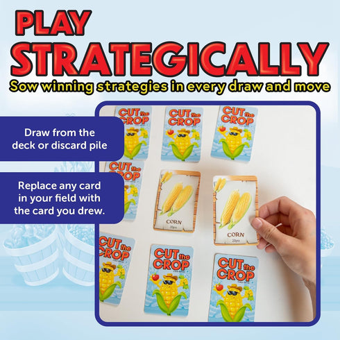 Continuum Games Cut The Crop Card Game The 3 in a Row Farm Themed Matching Memory Game for 2-6 Players Ages 6 and Up...