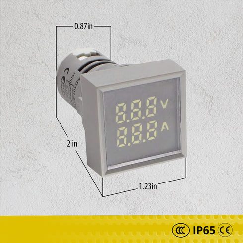 -Digital Led Display Indicator Voltmeter and Ammeter, Multimeter Voltage AC50-500V and Current Meter 0-100A, Gauge Meter Tester Volt Amp Monitor-A...