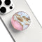 Clear Crystal Collapsible Expandiing Moblile Phone Grip Stand Holder for Smartphones and Tablets Cell Phone Accessory (Gold Pink Marble)...