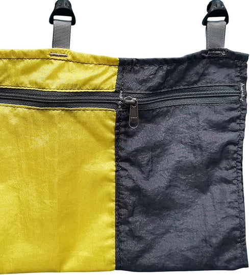 Hammock Organizer Bag Dangling Pouch, Portable Hammock Storage Bag Storage Container for Camping Climbing Hiking Outdoor Sports, Yellow...