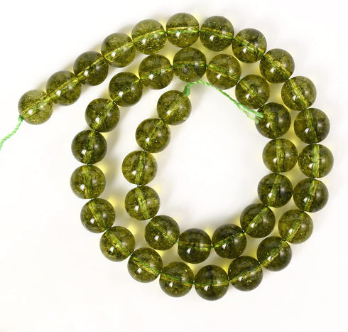45pcs 8mm Natural Stone Beads Peridot Beads Crystal Gemstone for Jewelry Making, DIY Bracelet Necklace...
