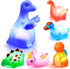 Bath Toys for Toddlers 1-3: 6 Packs Light-Up Floating Dinosaur Baby Toddler Bath Toys Set for Boys Kids Easter Christmas Birthday Gifts - Water Ba...