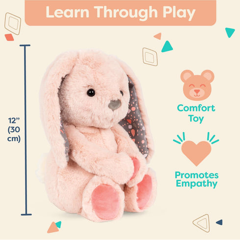 B. toys- B. softies- 12" Pink Plush Bunny - Huggable Stuffed Animal Bunny Toy- Soft & Cuddly- Washable- Newborns, Toddlers, Kids-0 Months +...