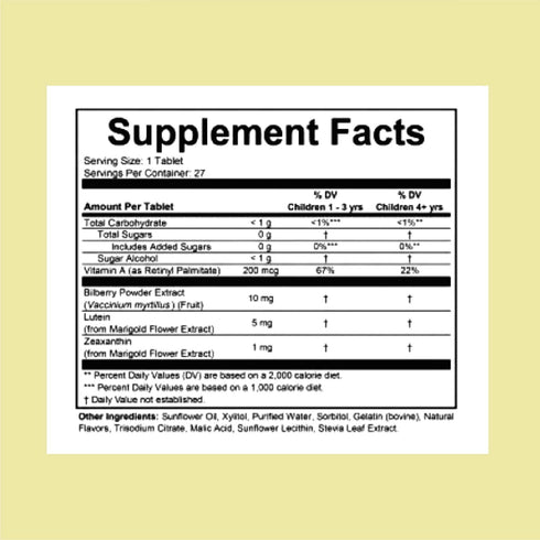 CHILDLIFE ESSENTIALS Healthy Vision SoftMelts - Eye Vitamins for Kids, Lutein Gummies, Lutein and Zeaxanthin Supplements, Eye Health Gummies, Lute...