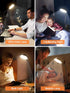 Mubarek Reading Lamp 400LM 36 LED Reading Light, USB Rechargeable Battery Operated Table Lamp, 5 Levels Brightness LED Desk Lamp,5Color Touch Cont...