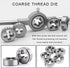 JONMON 8 Pcs Metric Die Set - Screw Die & Adjustable Wrench Holder with M3-M12 Dies Threading and Rethreading Cutting External Thread Processing T...