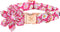 Elegant little tail Dog Collar with Flower, Dog Collar Flowers Pink Floral Girl Dog Collar Pet Gift Adjustable Dog Collar for Large Dogs...